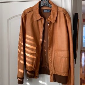 Men’s leather bomber jacket